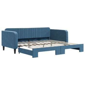 Sofá Cama Nido Terciopelo Azul 100x200 Cm