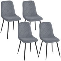 sillas de comedor 45x54x87 cm gris