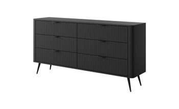Cómoda negro 163 x 38 x 81 cm