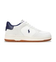 polo ralph lauren para hombre 809971482001 zapatillas de piel masters court con ante blanco 44 plano cordones casual
