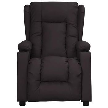 Sillón De Masaje De Cuero Sintético Negro Cfw550299