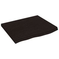 encimera de bano  mueble de bano madera tratada marron oscuro 60x60x2-4 cm