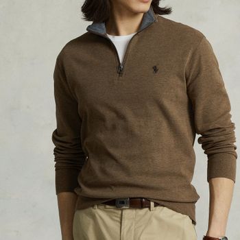 Polo Ralph Lauren Cotton-Jersey Half-Zip Jumper - XL