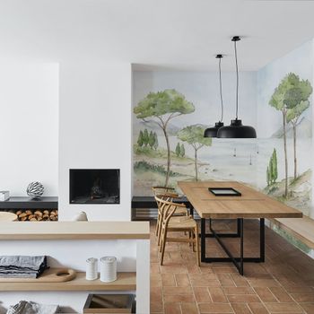 Papel pintado panorámico paisaje de la riviera francesa, col