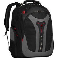 wenger pegasus 17 laptop backpack - black  grey black