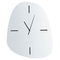 reloj de pared marco minimalista 54 x 45 cm forma irregular accesorios para el hogar superficie espejada plata almansa