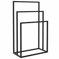 toallero de pie de hierro negro 48x24x79 cm vidaxl