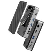 orico dpm2p9 estacion de acoplamiento para ssd m2 de 10 en 1 con ventilador de refrigeracion pd100w  10gbps tipo c2 