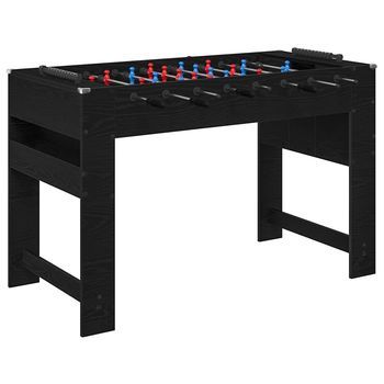 Mesa De Futbolín Roble Negro 125 X 60,5 X 80 Cm Vidaxl
