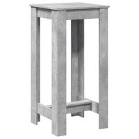 mesa alta de bar  mesa de bistro madera ingenieria gris hormigon 51x50x1035 cm