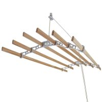 tendedero de techo monster con sistema de polea y 6 listones de pino 240 cm