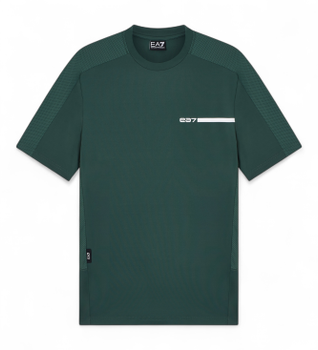 EA7 para hombre. 7M001503_AF18476 Camiseta Logo Series cilandro (M), Azul, Casual, Elastano, Manga corta