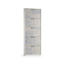 mueble zapatero blanco que ahorra espacio con frente decorado leizu