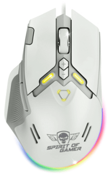 Spirit of Gamer Ratón Elite M60 Blanco RGB