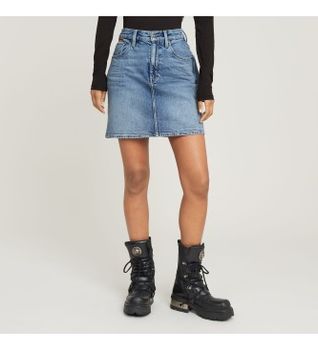 G-Star para mujer. D24387-D930-H078 Minifalda Viktoria short azul (27), Casual, Denim, Algodón Orgánico, Sostenible