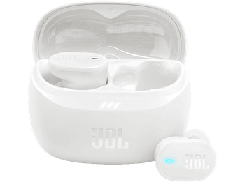 Auriculares True Wireless - JBL Tune Buds 2, 48 h Autonomía, IP54, Cancelación de ruido, Ergonómico, Blanco