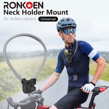 Ronkoen-soporte de silicona para cuello y pecho para GoPro Hero 13/12/11 Insta360 DJI Osmo Action 4/5 Pro, accesorio para cámara de acción