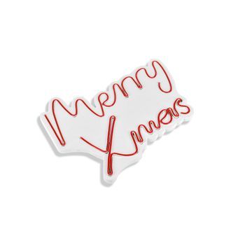 Iluminación Led Decorativa De Plástico Merry Christmas Rojo 43x33x2 Cm