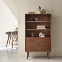 libreria de mindi macizo acabado nogal 84 cm