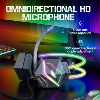 onikuma-auriculares con cable para videojuegos audifonos con iluminacion rgb hd microfono flexible para juegos de xbox ps5 y pc