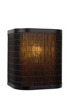 lampara de pared de bambu 1xe27 negro