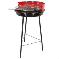 barbacoa de carbon redonda esmaltada 375x385x70 cm negro