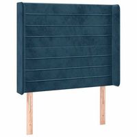 cabecero con orejas de terciopelo azul oscuro 93x16x118128 cm vidaxl