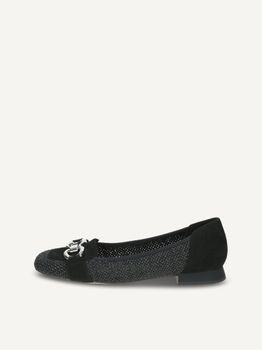 CAPRICE Slipper, black, made of Leather and synthetic with Trapeze heel, Size 41