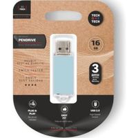 tech one tech basic pendrive 16gb usb 20 azul cielo