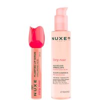 nuxe very rose lipcare  cleansing oil bundle