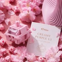 interruptores tactiles akko creamy purple u1 45g8g lubricados de fabrica suaves de 5 pines intercambiables en caliente accesorios para teclado mecanico