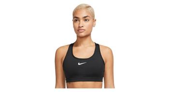 Sujetador de sujecion media nike swoosh negro