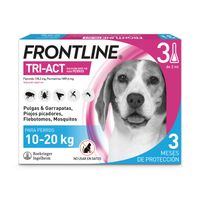 frontline tri-act pipetas para perros de 10 a 20 kg - 3 x 2 ml
