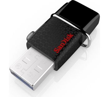 SANDISK Ultra Dual USB 3.0 OTG Memory Stick - 64 GB, Black, Black