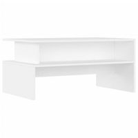 mesa de cafe - mesa de centro madera de ingenieria blanco 90x55x425 cm