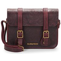 dr martens bandolera 7in18cm satchel cherry red crazy horse floral emboss para mujer