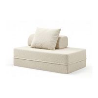 sofa modular 2 lugares convertible bouclette  beige