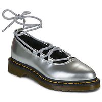 dr martens bailarinas elphie ii lace up silver metallic patent lamper para mujer