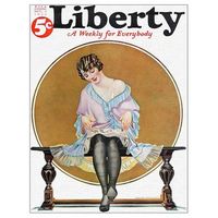 legendarte - cuadro lienzo impresion digital - liberty magazine october 1924 - c coles phillips - decoracion pared cm 40x50