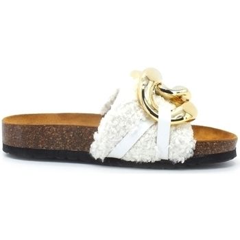 Divine Follie Sandalias Ciabatta Dolly Catena Bianco AG07 para mujer