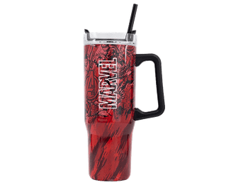 Termo - Sherwood Marvel, 940 ml, Acero inoxidable, Con pajita y asa ergonómica