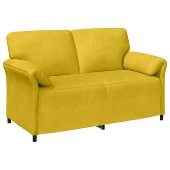 Sofá De 2 Plazas Amarillo 158 X 83 X 95 Cm Terciopelo Vidaxl