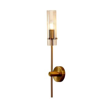 Aplique metal y vidrio  55 cm