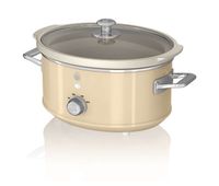 swan sf17021cneu retro olla coccion lenta 35l recipiente extraible antiadherente ceramica libre pfoa vintage 200 crema