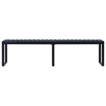 Banco De Jardín | Banco De Exterior | Silla De Jardín Tablero Ps Negro 180 Cm
