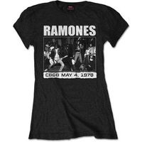 ramones camiseta manga larga cbgb 1978 para mujer