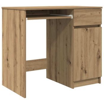 Escritorio De Madera De Ingeniería Roble Artisan 86x49x76 Cm Vidaxl