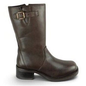 Lolas Botines Frontera biker marrón para mujer
