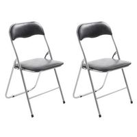 set de 2 sillas plegables felix plastico negroplateado 45x45x78 cm clp