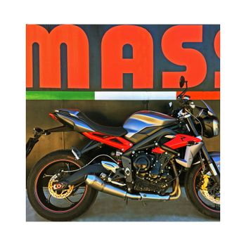 Silenciador de escape Triumph Street Triple 675 Mass Cafe Racer Re-Curve